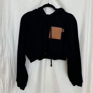Loewe Black Cropped Hoodie